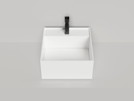 Раковина из искусственного камня S-Stone Salini ARMONIA 130522TMF 50х50 накладная цвет белый